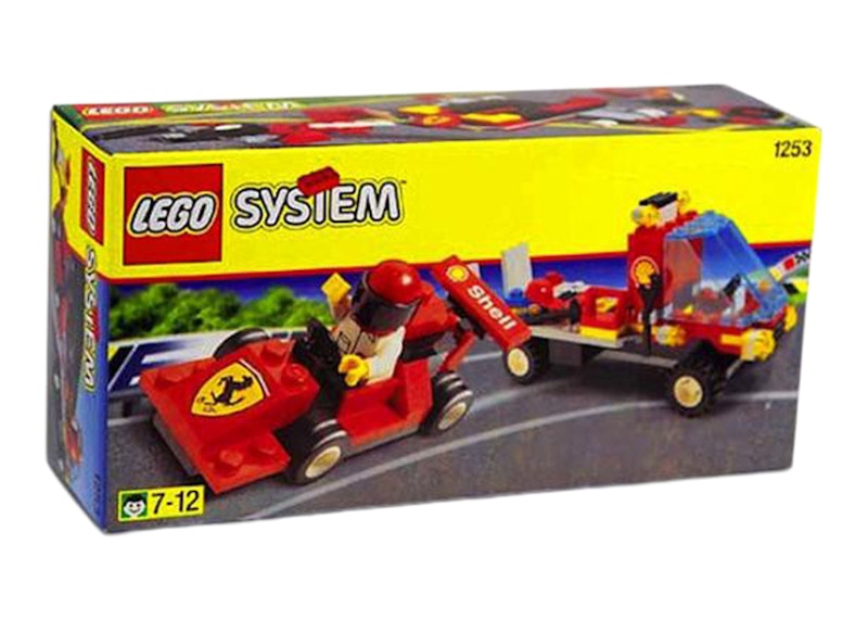 LEGO System Shell Car Transporter with Ferrari Race Car Set 1253