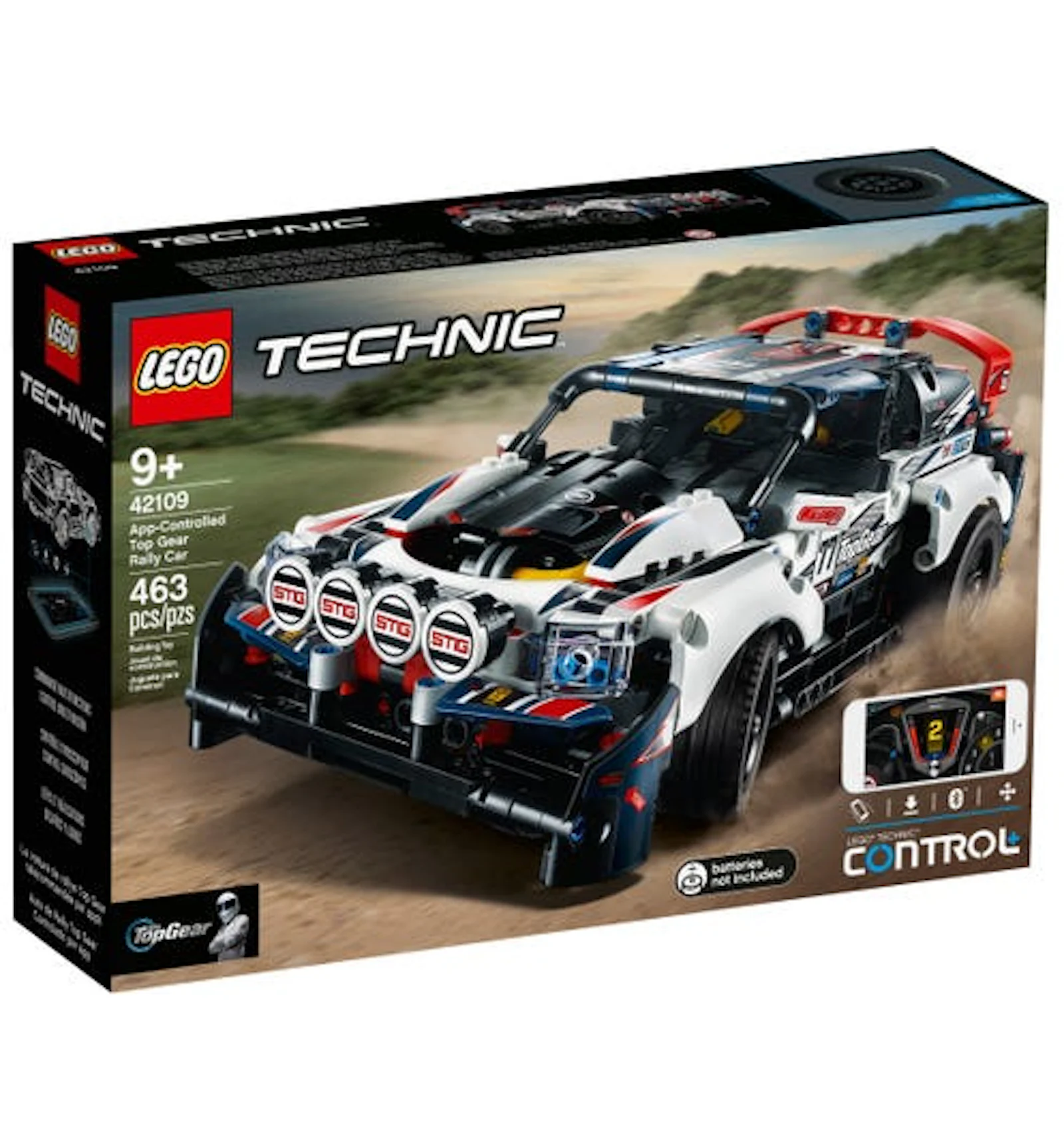 LEGO Technic Powered Up App-Controlled Top Gear Rally Car Set 42109 - US