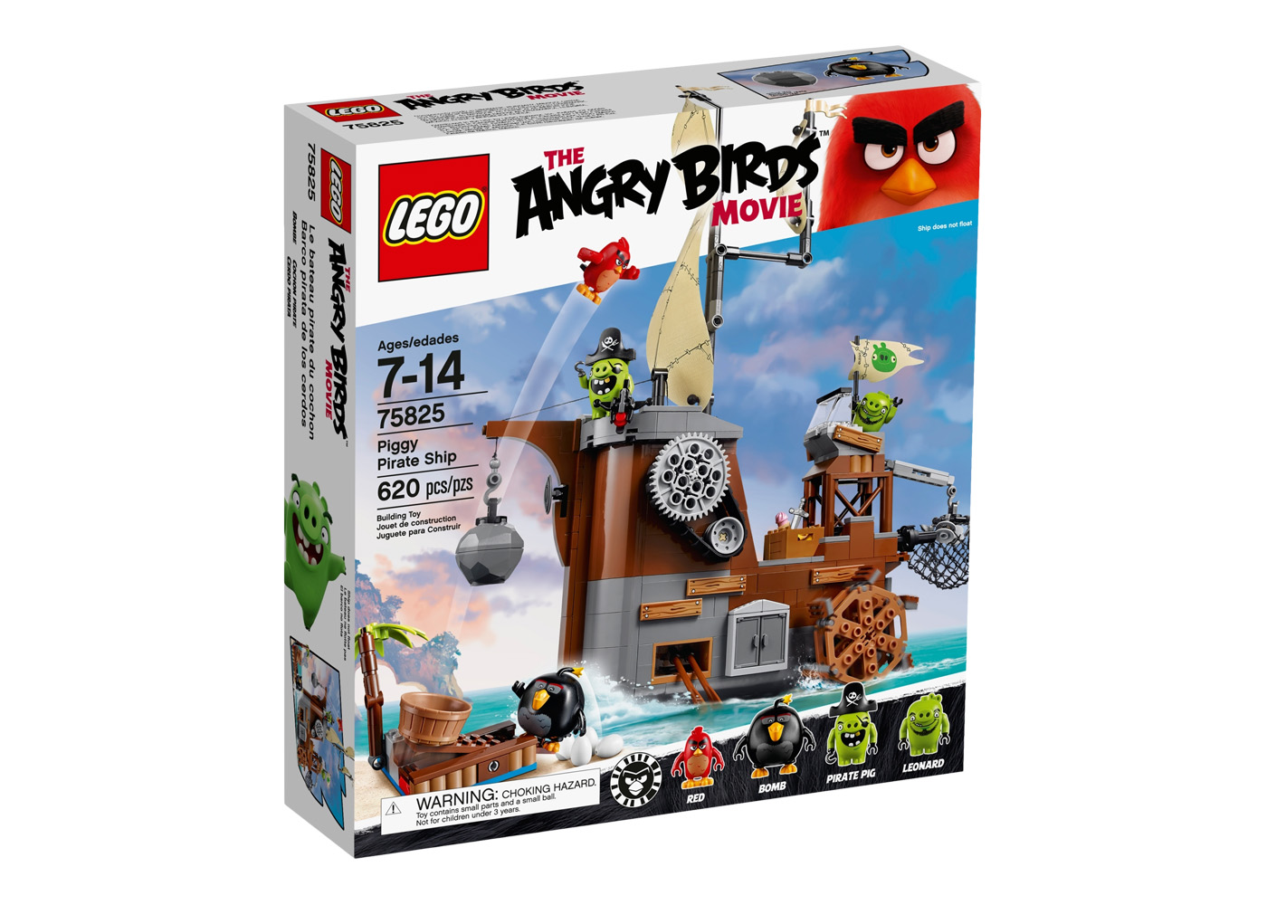 LEGO The Angry Birds Movie Piggy Pirate Ship Set 75825 US