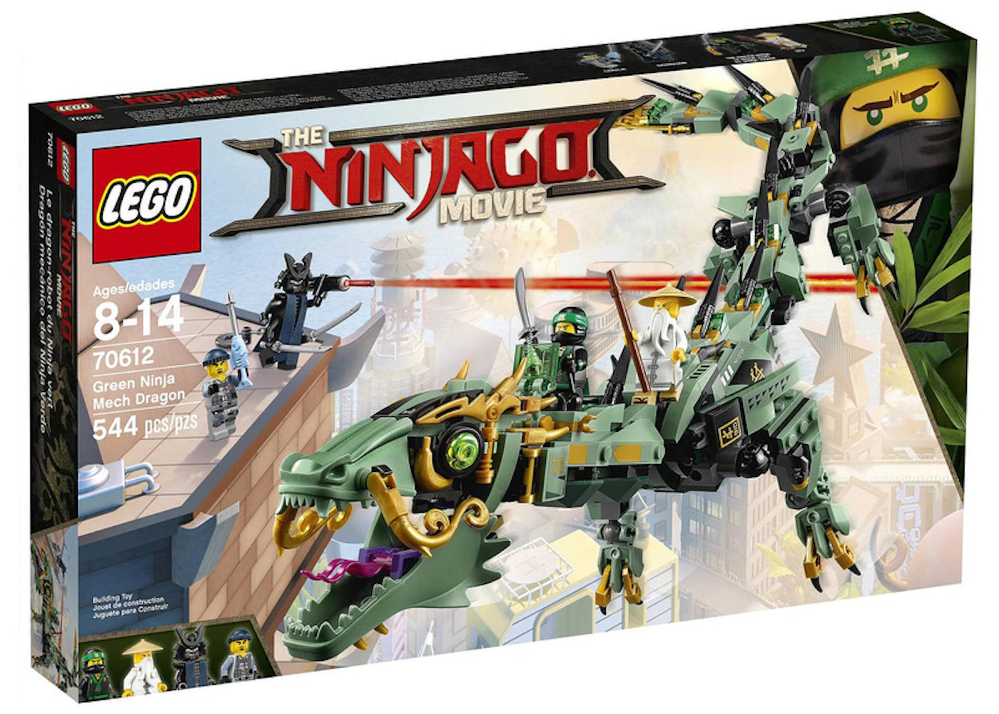Topmøde Svaghed talent LEGO The LEGO Ninjago Movie Green Ninja Mech Dragon Set 70612 - US