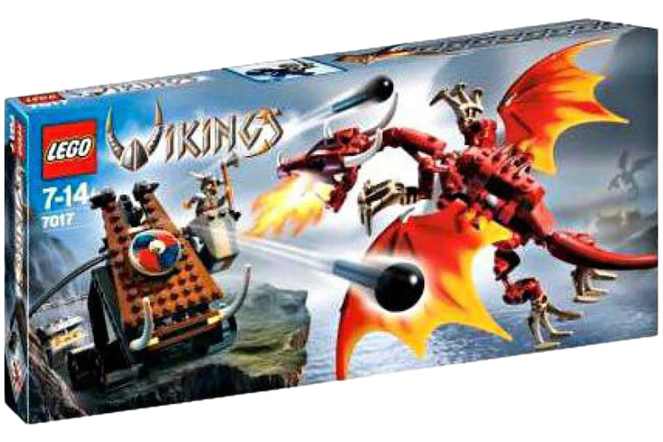 LEGO Vikings Catapult Versus the Nidhogg Dragon Set 7017