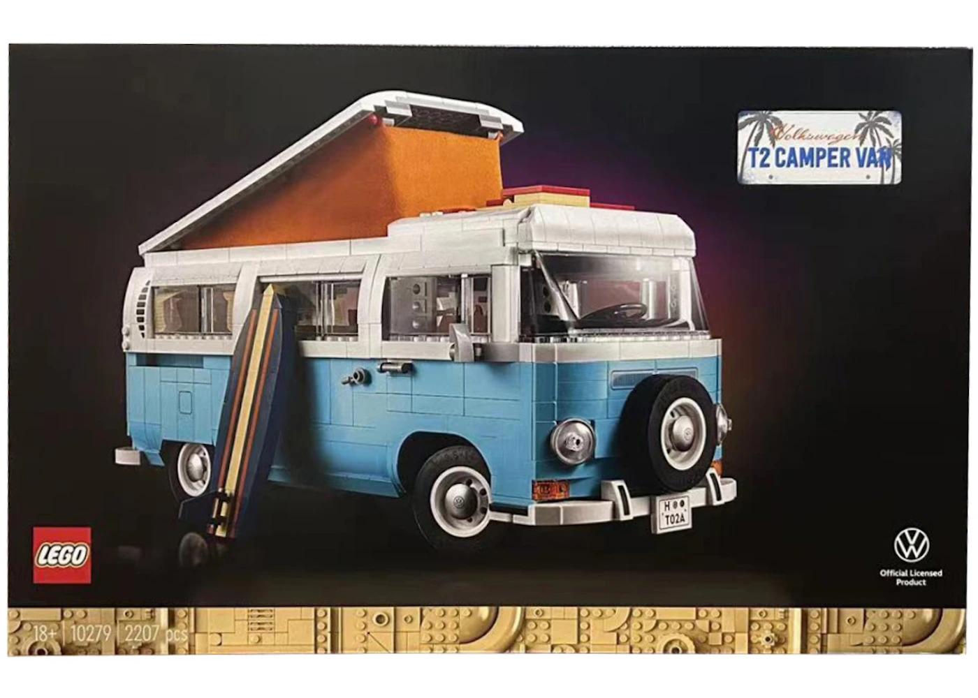 LEGO Volkswagen T2 Camper Van Set 10279 Blue/White FW21 US