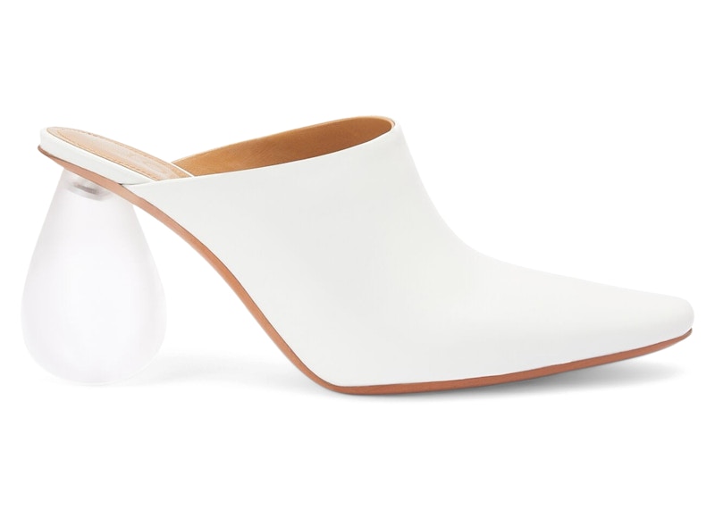 Pre-owned Loewe 90 Drop Heel Mules (women's) Sneakers In White