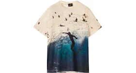 LOEWE All-over Surf Print T-Shirt Ecru/Navy Blue