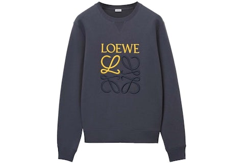 Sudadera Lowe Ropa LOEWE Sudadera Anagrama Algodón Azul Ónix