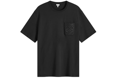 LOEWE Anagram Pocket T-shirt Black Hombre SS25 ES