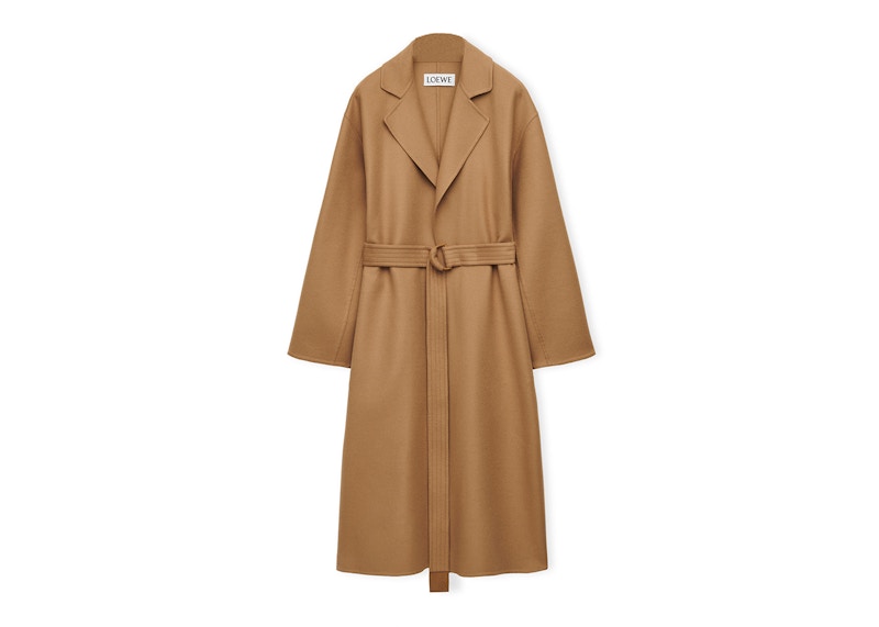 LOEWE Belted Wool And Cashmere Coat Camel - SS23 - US