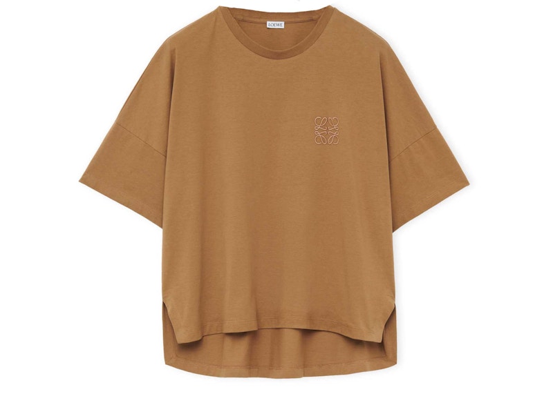 LOEWE Boxy Fit T-shirt In Cotton Dark Camel - JP