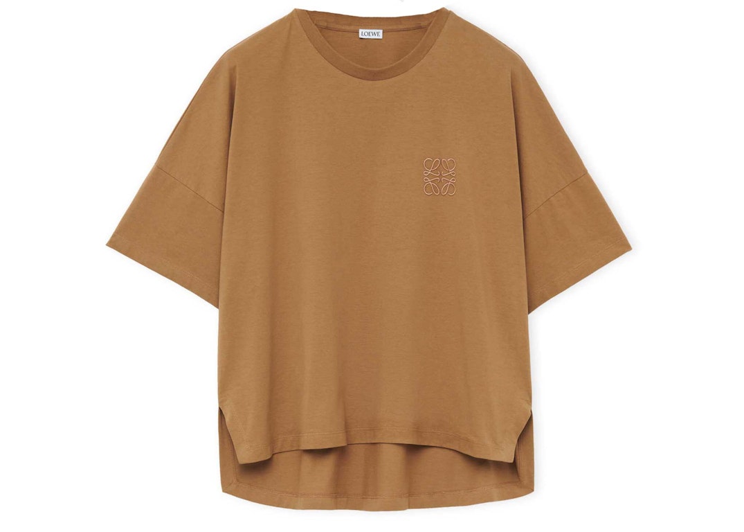 Pre-owned Loewe Boxy Fit T-shirt In Cotton Dark Camel
