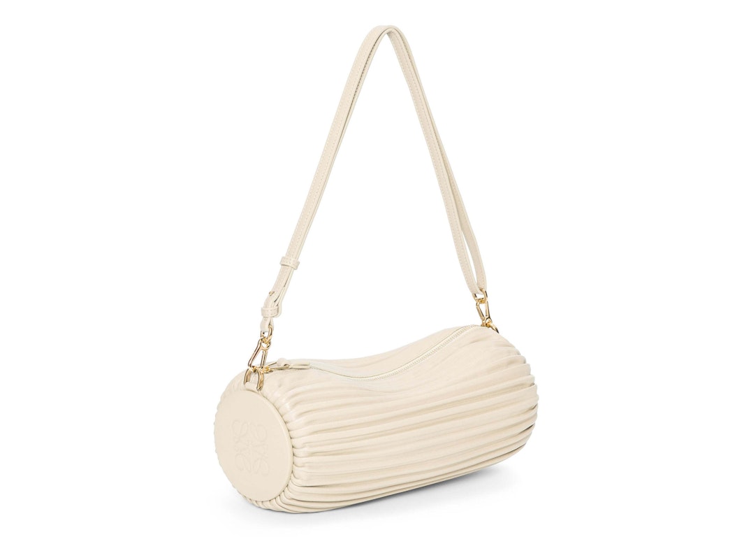 Pre-owned Loewe Bracelet Pouch In Pleated Nappa Angora