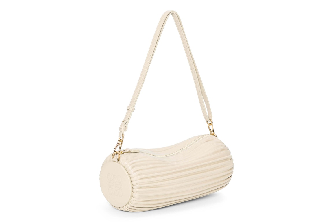 Pre-owned Loewe Bracelet Pouch In Pleated Nappa Angora