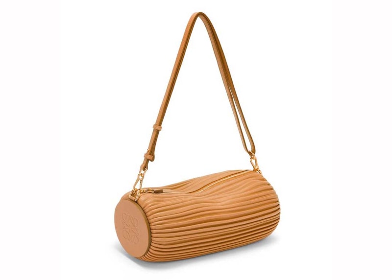 LOEWE Bracelet Pouch in Pleated Nappa Warm Desert in Pleated Nappa