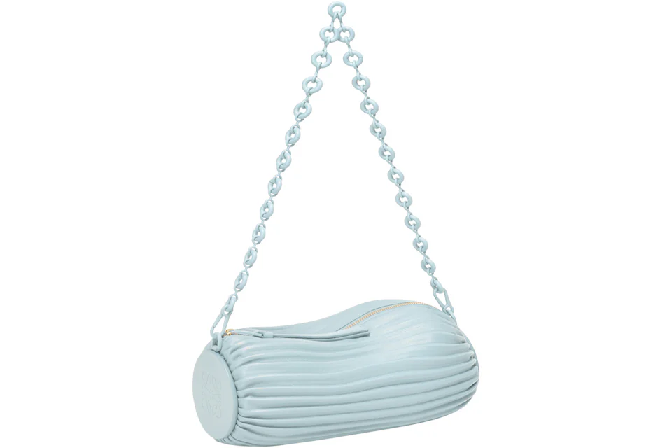 LOEWE Bracelet Pouch in Pleated Pappa Pleated Nappa Aquamarine in Nappa ...