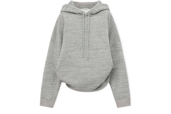 LOEWE Drapierter Kapuzenpulli Hellgrau