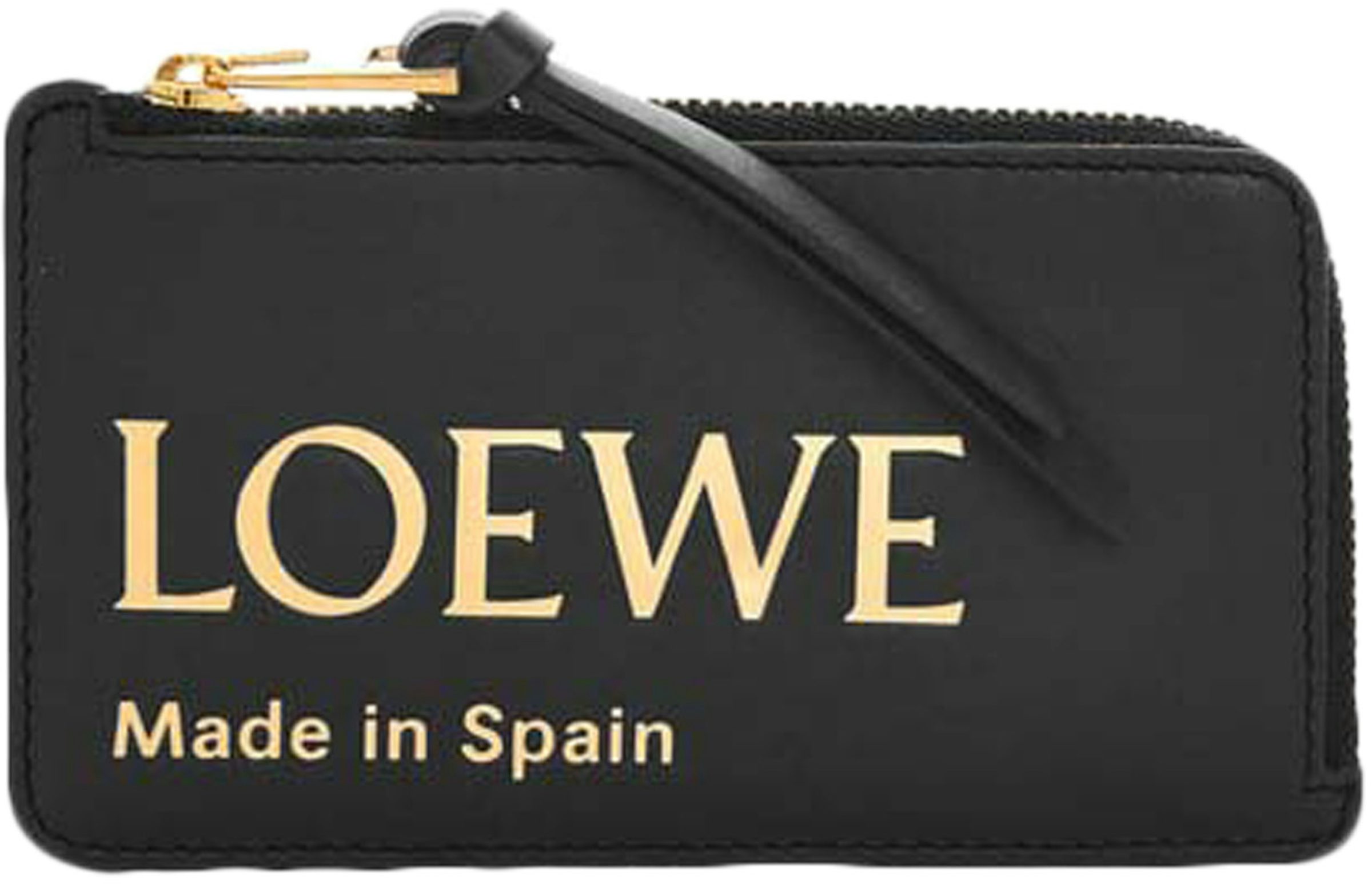 Loewe Puzzle Logo-debossed Leather Cardholder In Orange