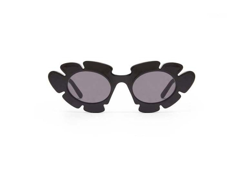Pre-owned Loewe Women's Flower Sunglasses In Injected Nylon In Black (g000270x03 1100)
