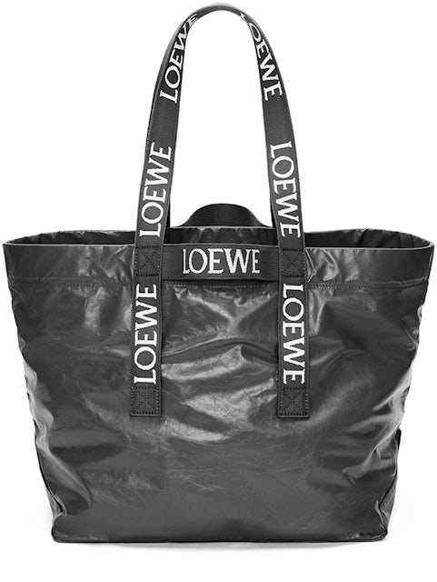 Black Puzzle Fold XXL leather tote bag, LOEWE