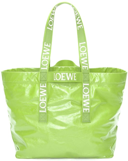 Loewe Fold Raffia Shopper Tote Bag