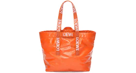 LOEWE Fold Shopper In Paper Calfskin Orange