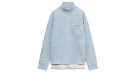 LOEWE High Neck Sweatshirt in Cotton Blue Melange