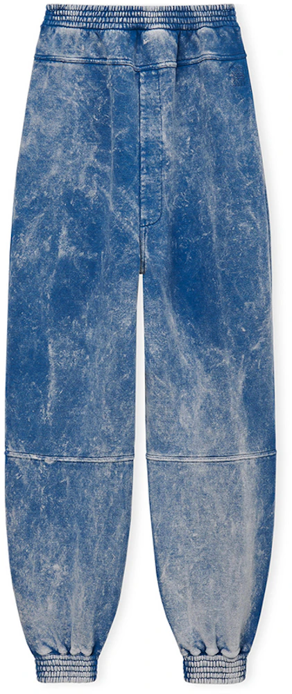 LOEWE Jogging Cotton Fleece Trousers Washed Denim - SS23 - US