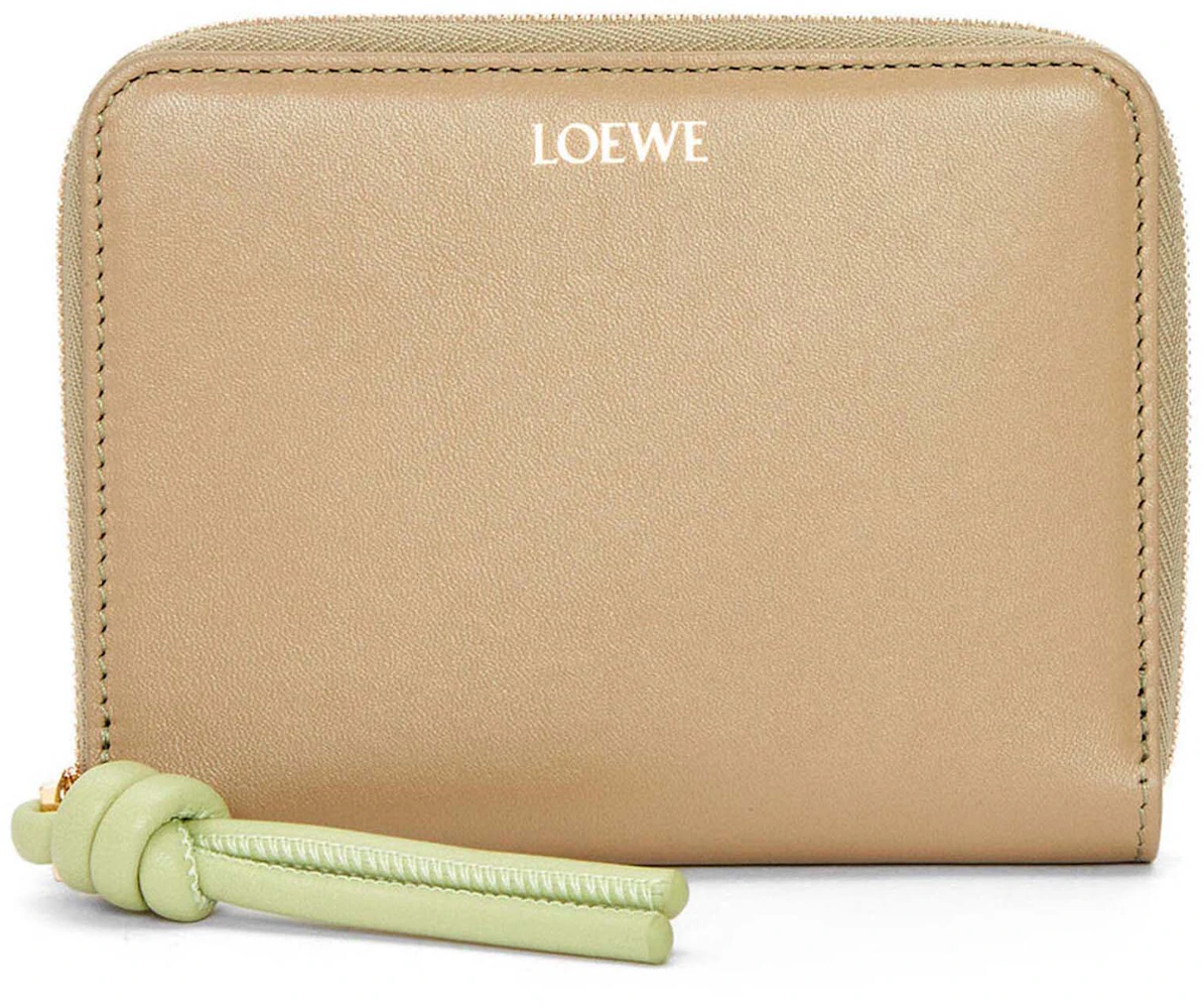 Loewe Womens Nude/citronelle Compact Zipped Leather Wallet