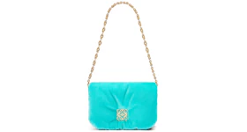 LOEWE Mini Puffer Goya Bag In Velvet Caribbean Blue