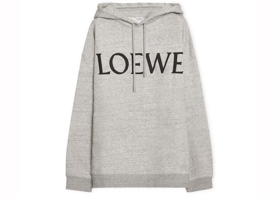 Pre-owned Loewe Oversized Hoodie In Cotton Grey Melange
