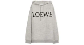 LOEWE Oversized Hoodie in Cotton Grey Melange