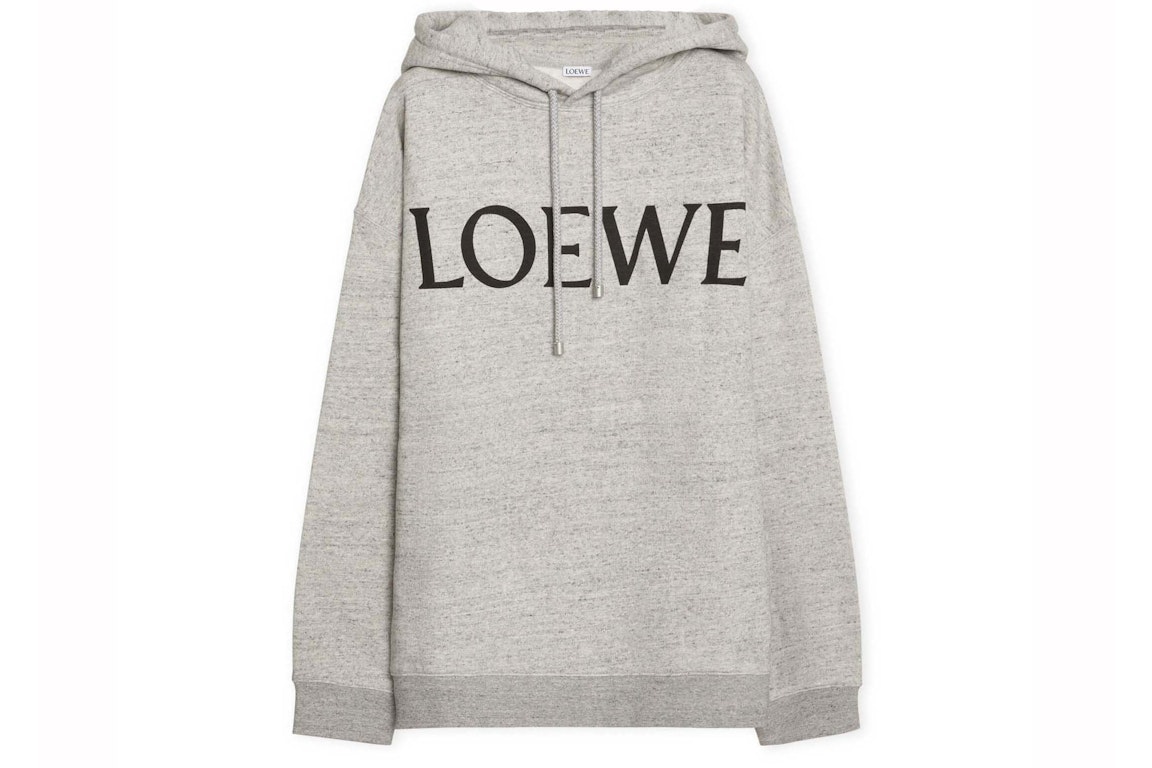 Pre-owned Loewe Oversized Hoodie In Cotton Grey Melange