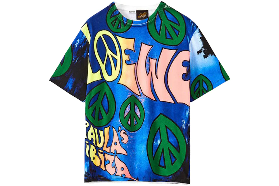 LOEWE Paula's Peace Print T-Shirt Blue/Multi
