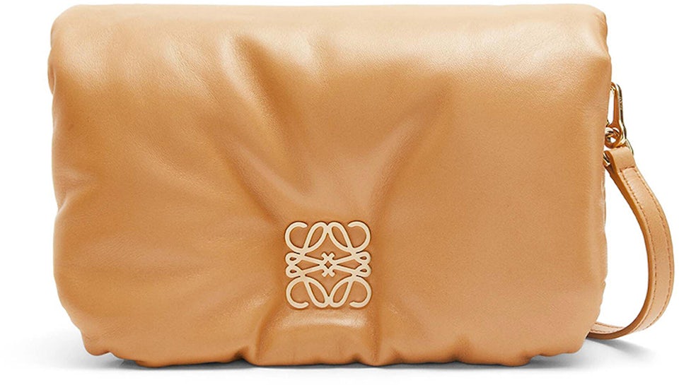 Loewe Goya Small Leather Shoulder Bag In Brown