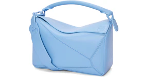 LOEWE Puzzle Bag In Satin Calfskin Olympic Blue