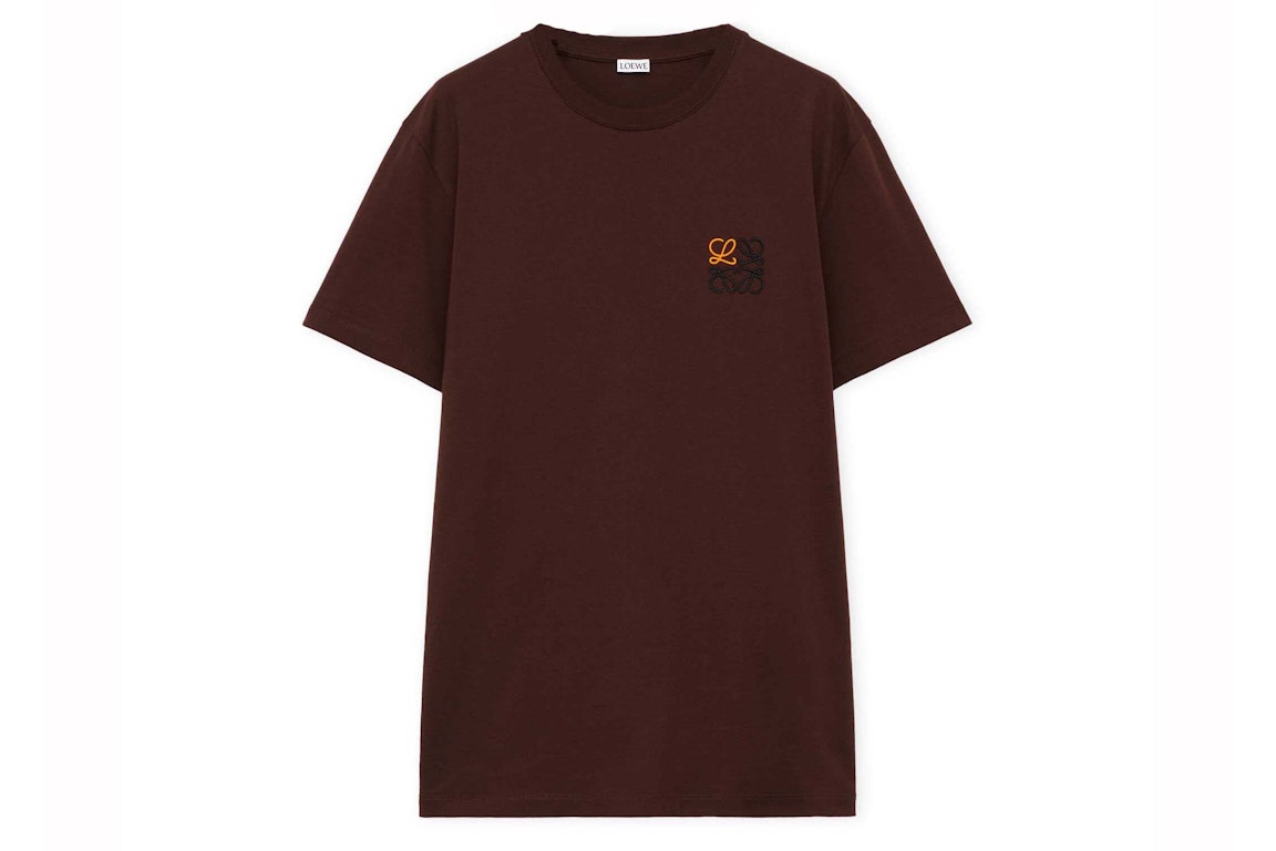 Pre-owned Loewe Regular Fit T-shirt In Cotton Chocolate Brown