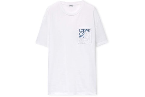 Camiseta LOEWE Relaxed Fit en Algodón Blanco Hombre MX