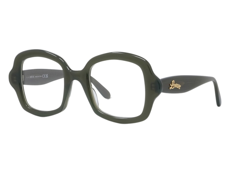 LOEWE Square Eyeglasses Olive Green (LW50066I 096) in Acetate - US