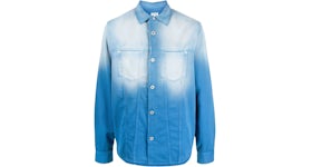 LOEWE Sunbleach Denim Regular Fit Overshirt Shirt Blue