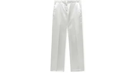 LOEWE Tailored Trousers in Cotton Satin Ivory