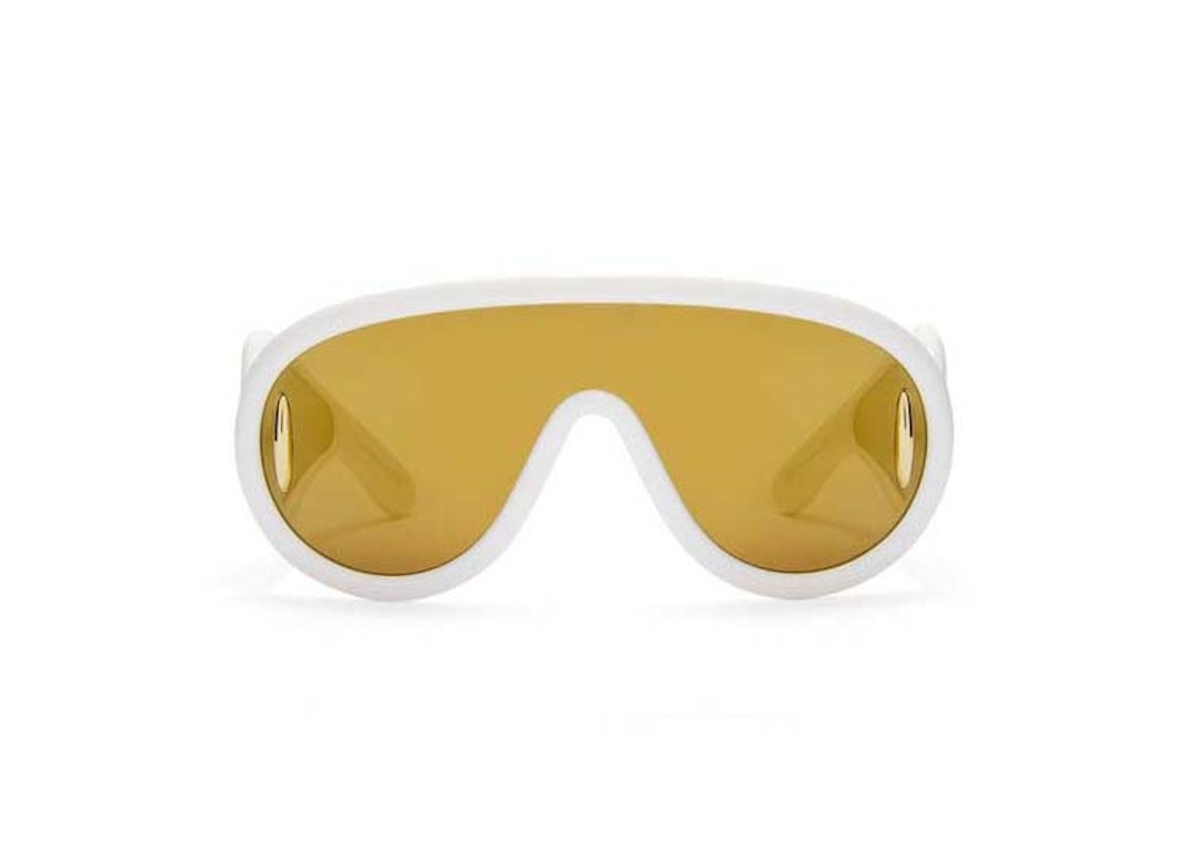 Pre-owned Loewe Wave Mask Sunglasses Ivory (g000487x01 2110)