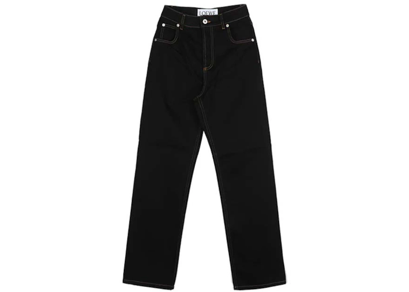 LOEWE Women's Anagram Pocket Tapered Denim Jeans Black - SS23 - US