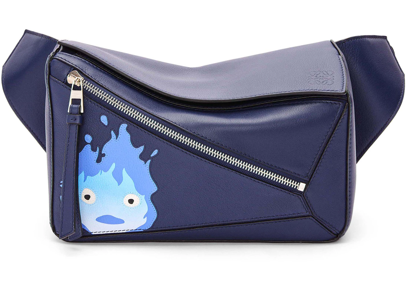 LOEWE x Howls Calcifer Small Puzzle Bumbag In Classic Calfskin Marine ...