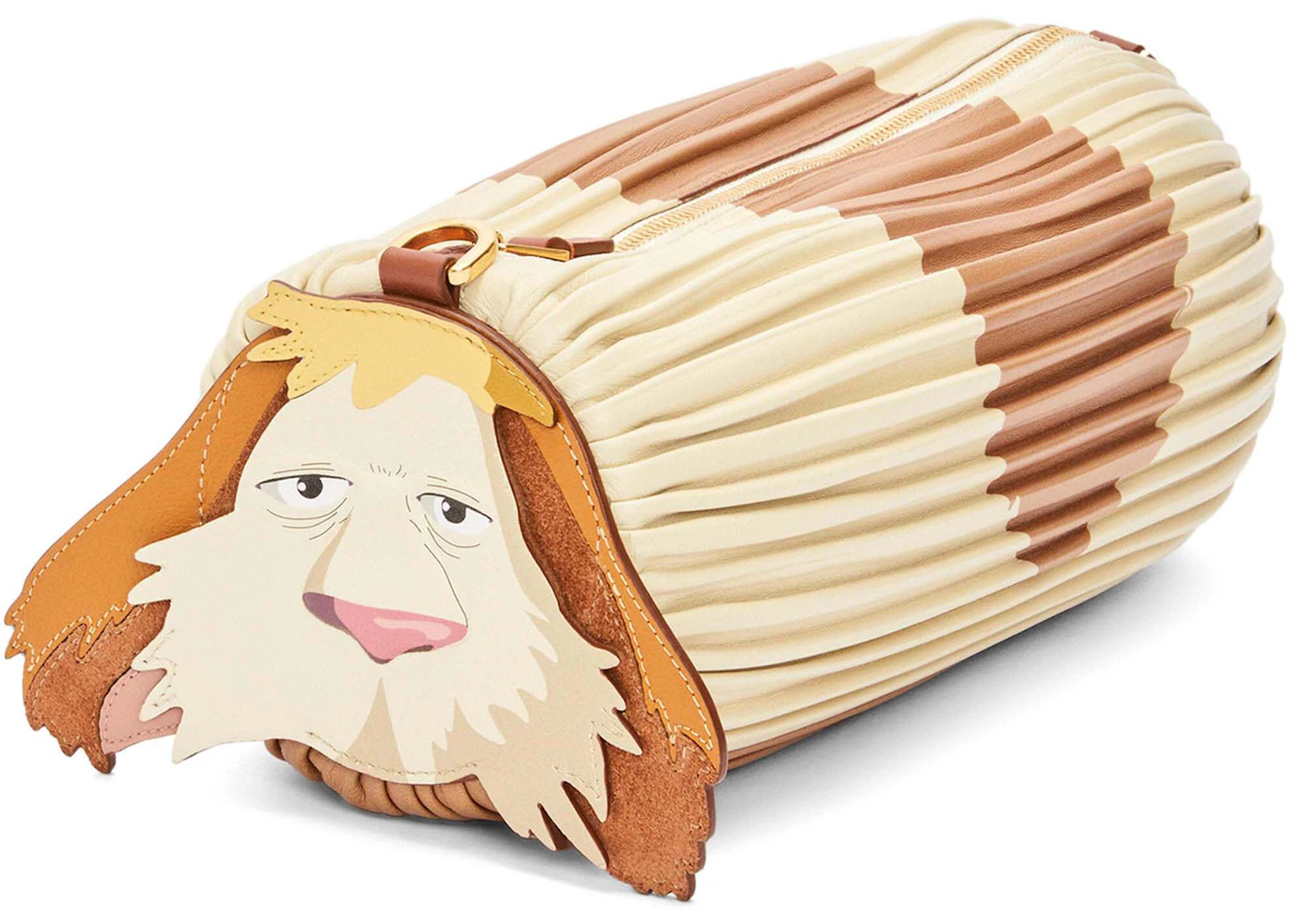 LOEWE x Howls Heen Bracelet Pouch In Pleated Nappa Rust in Leather with ...