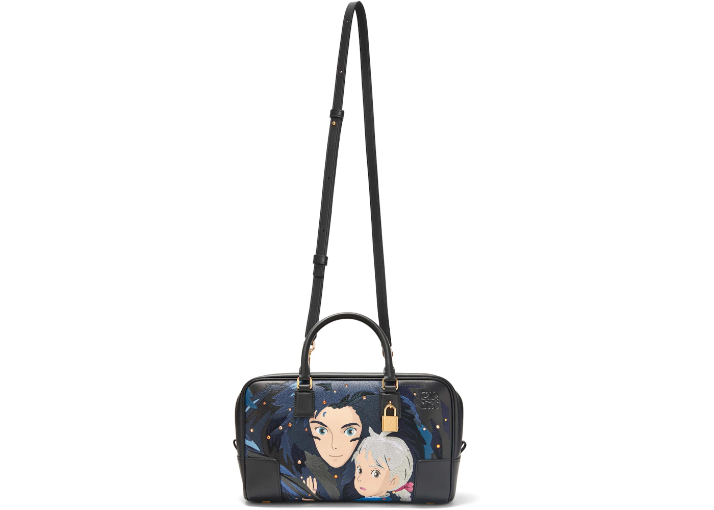 LOEWE x Howls Howl Amazona 28 Bag In Nappa Calfskin Black in Calfskin ...