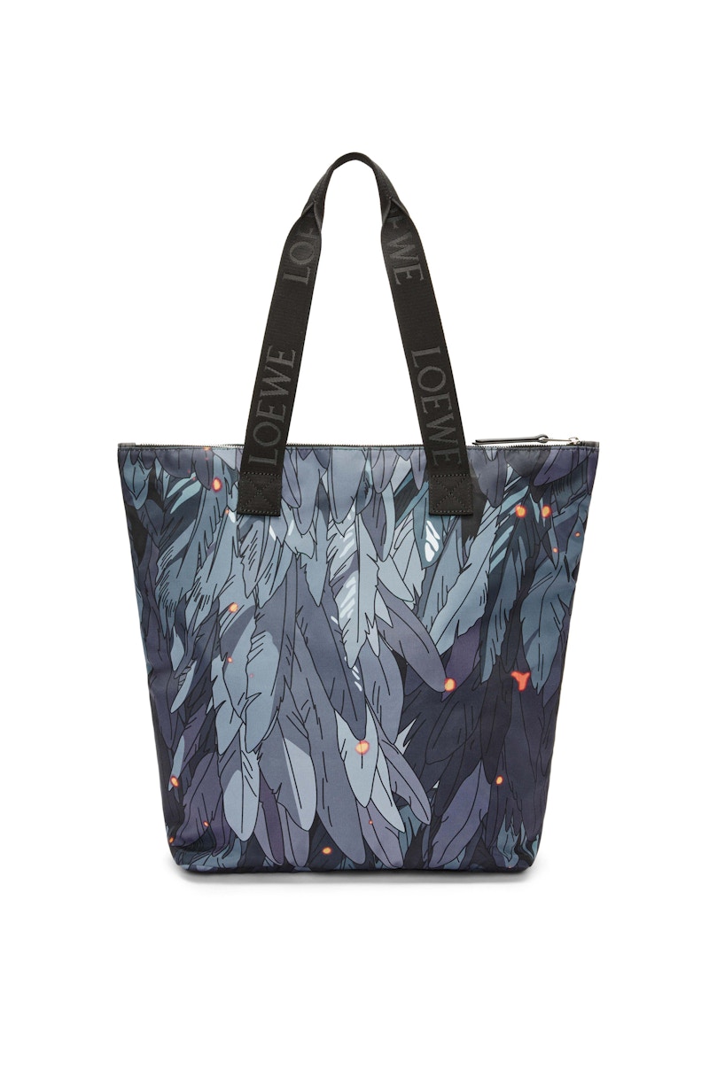 LOEWE x Howls Howl Vertical Shopper In Nylon Black in Nylon with ...