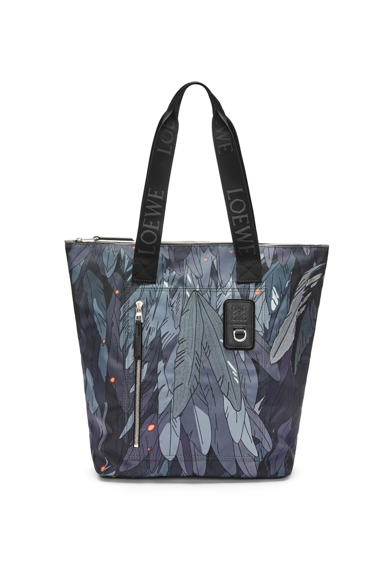 LOEWE x Howls Howl Vertical Shopper In Nylon Black in Nylon with ...