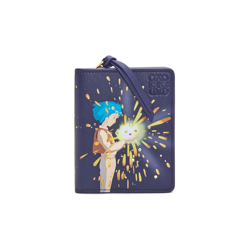 LOEWE x Howls Magical Sky Compact Zip Wallet In Classic Calfskin Marine ...