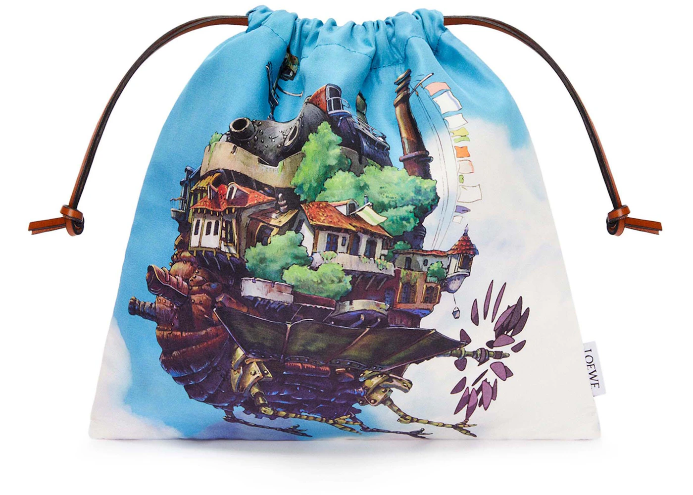 LOEWE x Howls Moving Castle Drawstring Pouch In Canvas Multicolor in ...