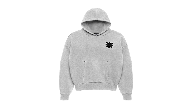 Logo Stripe Hoodie Heather Grey