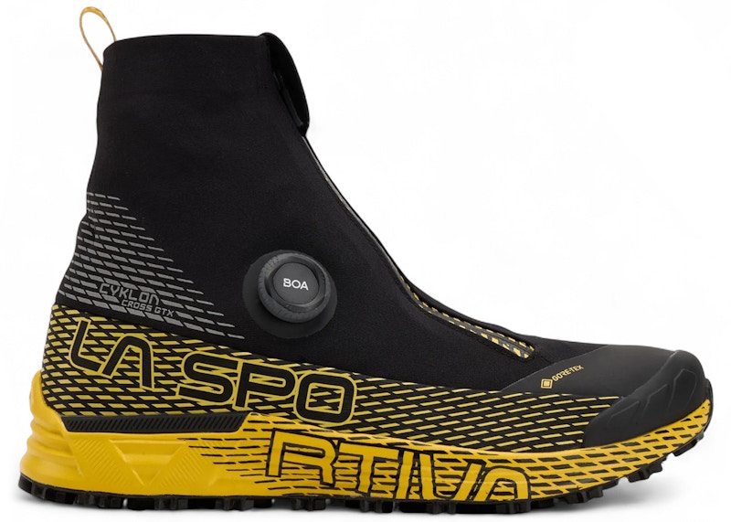 Pre-owned La Sportiva Men's Cyklon Cross Goretex Sneakers In Black/yellow In Multi