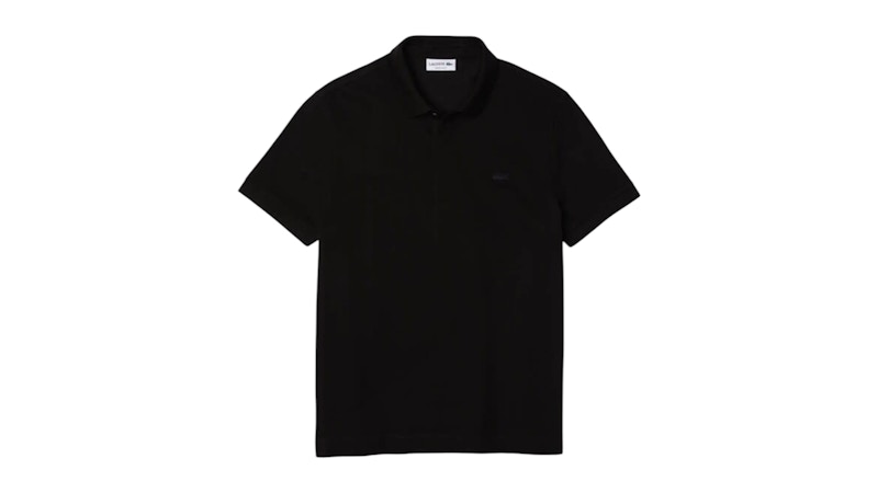Pre-owned Lacoste Men's Regular Fit Paris Stretch Pique Polo Shirt In Black
